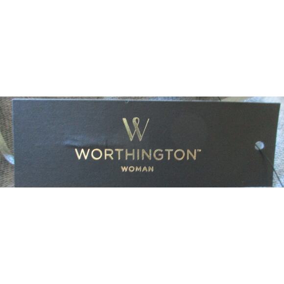 Worthington Women's Plus Long Sleeve Gray Open Front Cardigan Sweater NWT 1X - Picture 9 of 10